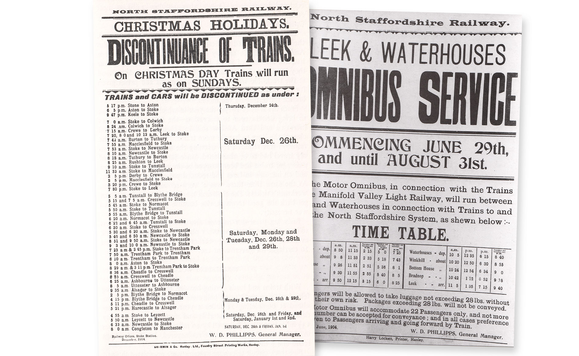 Sherwin Rivers Printers Ltd - Stoke-on-Trent, Staffordshire, Family run printing company for over a century - North Staffordshire Railway Posters